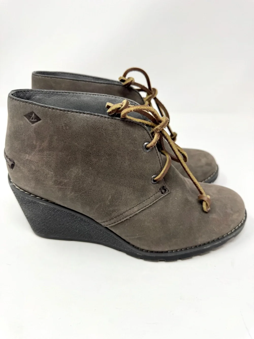 Sperry Women's Celeste Prow Wedge Ankle Booties - Gray Leather